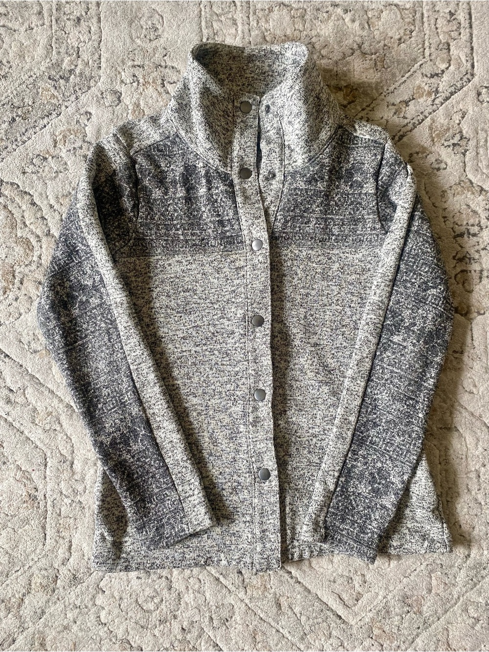 Columbia Women's Gray Heathered Snap-Front Teddy Jacket